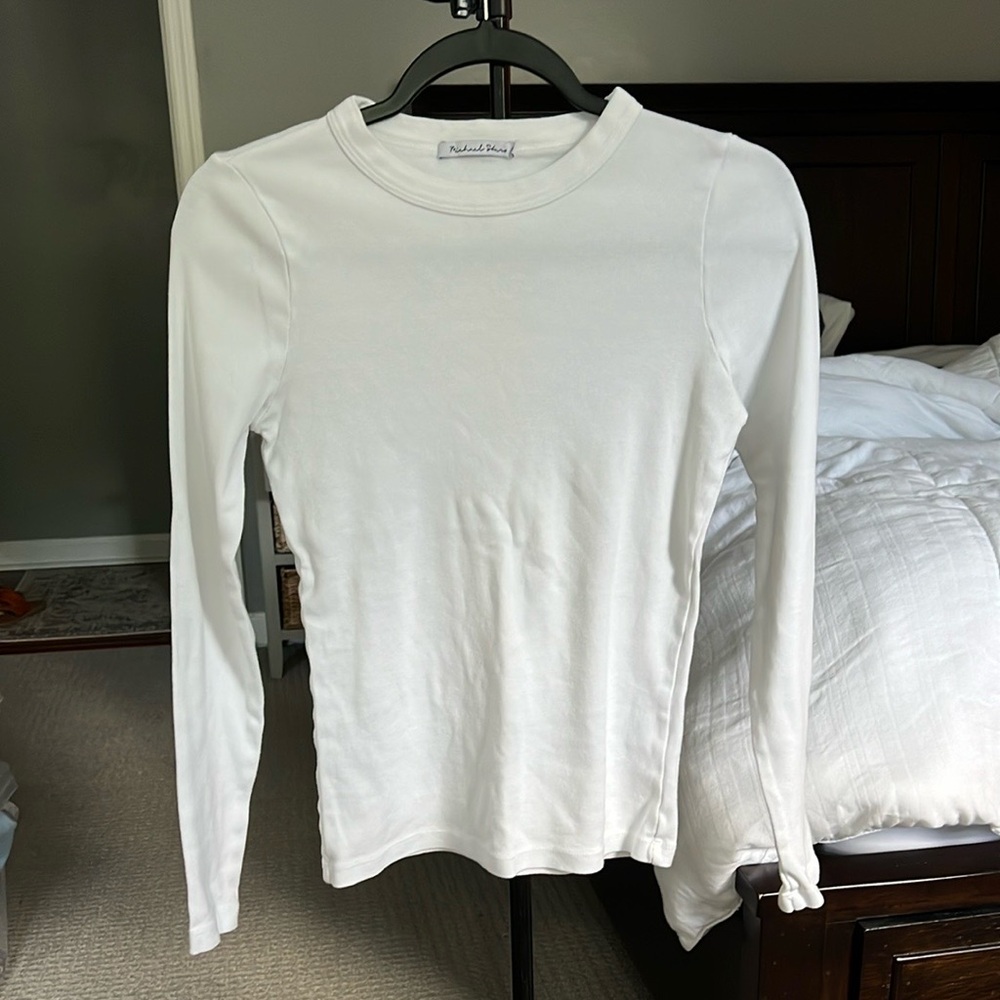 Michael Stars White Long Sleeve Tee